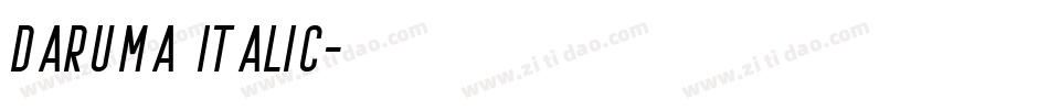 daruma italic字体转换